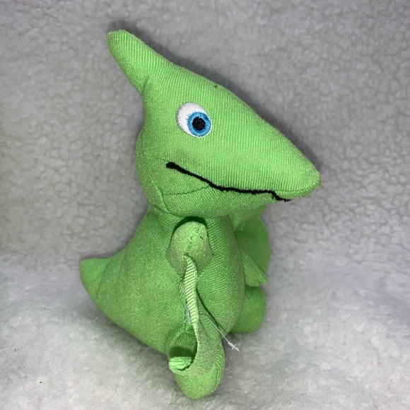 The Dinosaur Train 7" Tiny Pteranodon sewn on blue eyes green plush - Picture 2 of 8